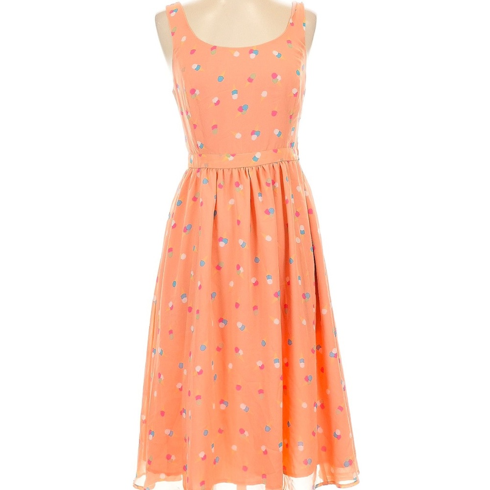 Modcloth Coral Ice Cream Dress